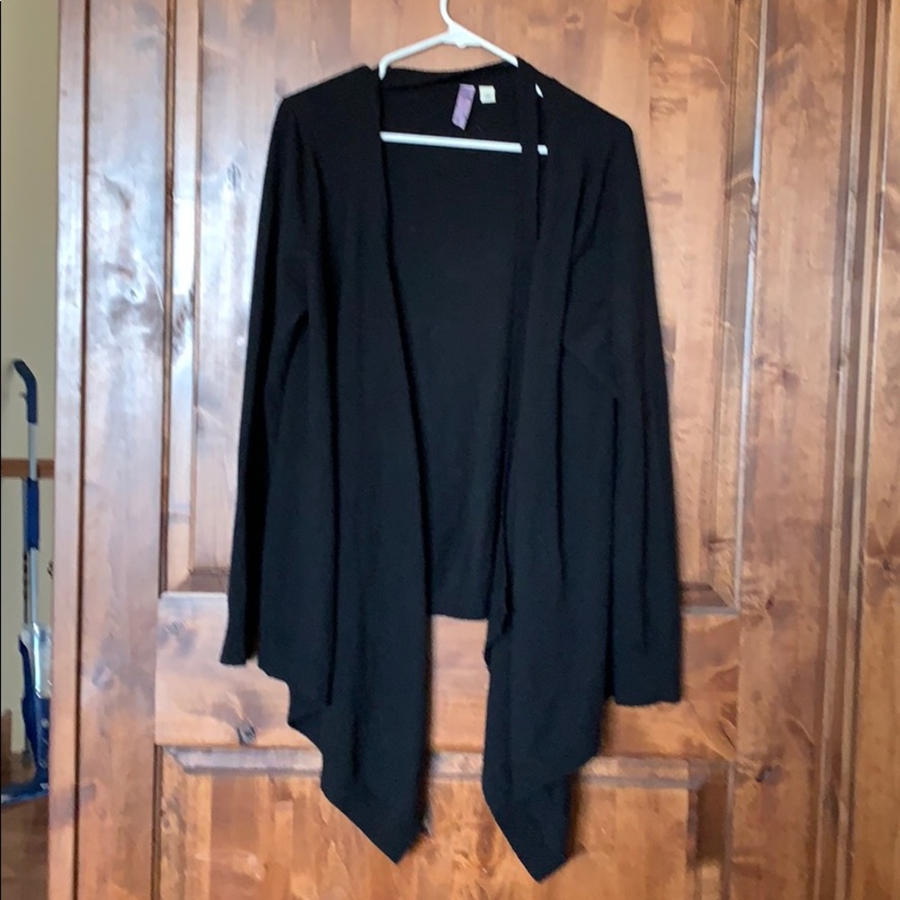 Black waterfall cardigan